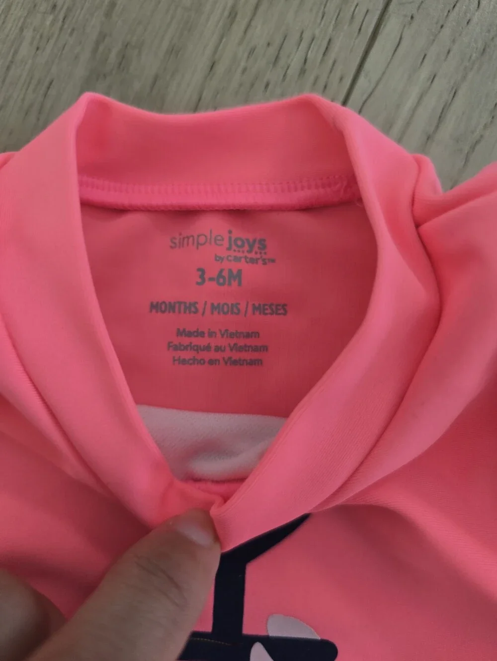 GUC Kids Neon Pink Anchor Crab Rash Guard Swim 3-6M